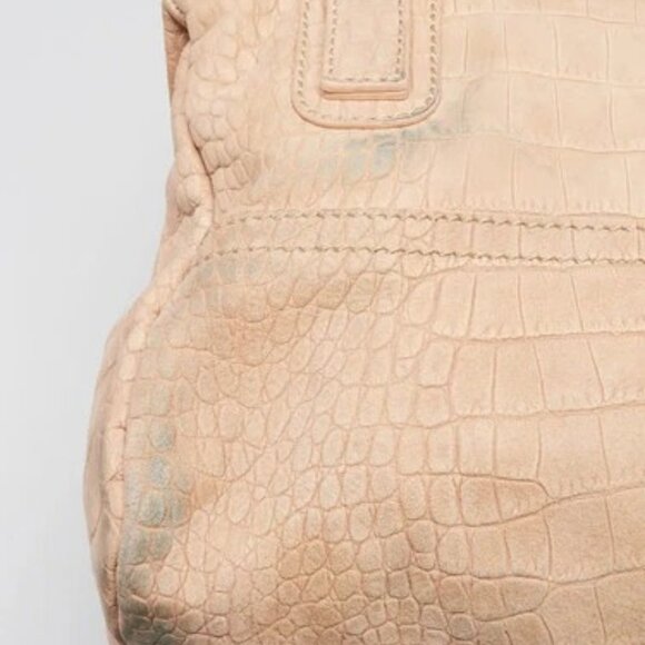 Givenchy Beige Crocodile Stamped Suede Small Pandora Bag - Picture 7 of 12